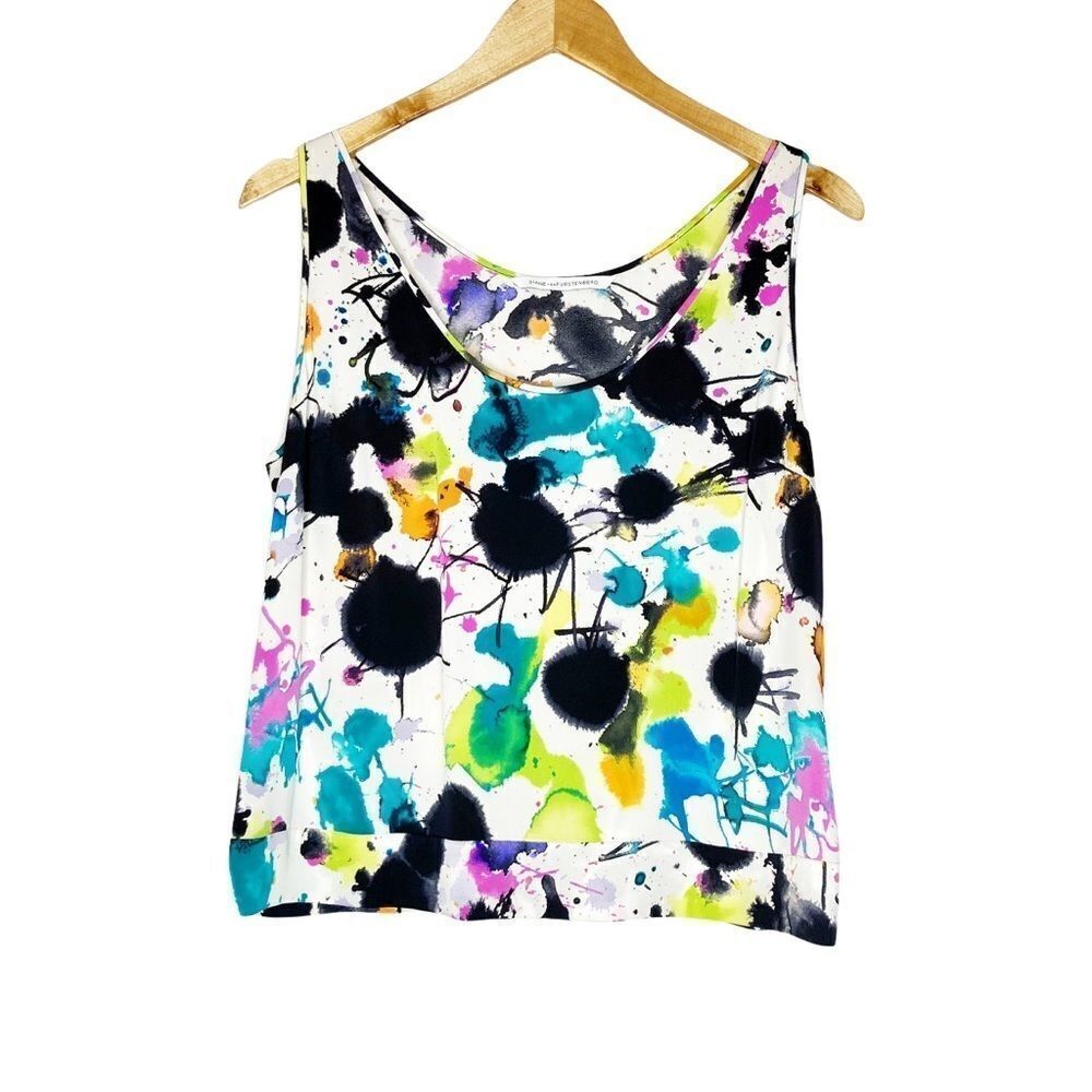 DVF | Bastiaan Silk Blend Paint Bomb Tank Top